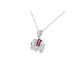 Pre-owned 18ct White Gold Ruby & Diamond Elephant Necklace Pre-owned 18ct White Gold Ruby & Diamond Elephant Necklace