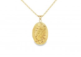 Pre-owned Vintage 9ct Gold Locket & Chain Pre-owned Vintage 9ct Gold Locket & Chain
