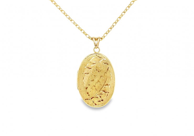 Pre-owned Vintage 9ct Gold Locket & Chain