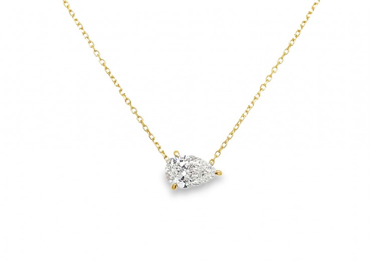 18ct Yellow Gold Lab Diamond Necklace
