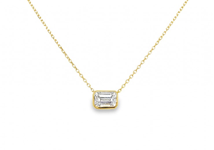 18ct Yellow Gold Lab Diamond Necklace