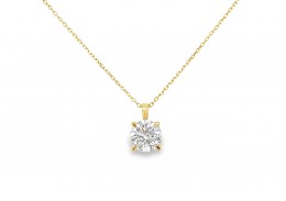18ct Yellow Gold Lab Diamond Necklace