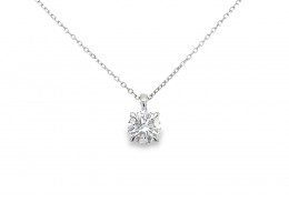 18ct White Gold Lab Diamond Necklace