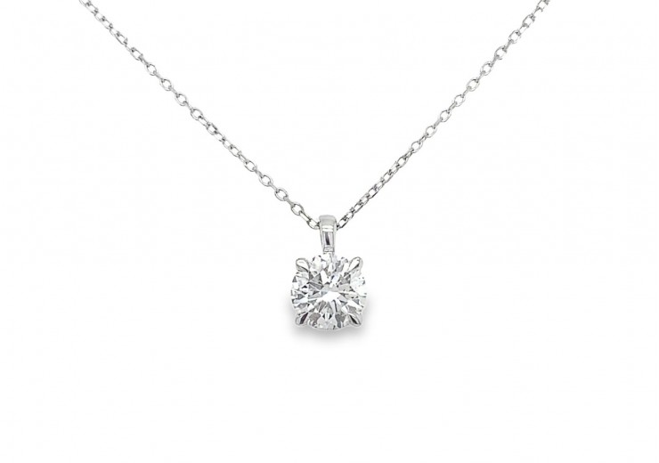 18ct White Gold Lab Diamond Necklace