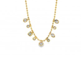 9ct Yellow Gold Multi Shaped Lab Diamond Necklace 9ct Yellow Gold Multi Shaped Lab Diamond Necklace