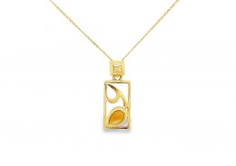 Pre-owned 9ct Yellow Gold & Citrine Necklace