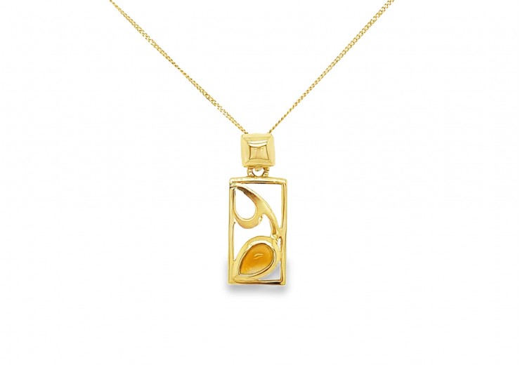 Pre-owned 9ct Yellow Gold & Citrine Necklace