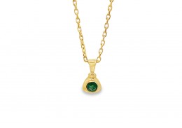 Pre-owned 18ct Yellow Gold Emerald Pendant Pre-owned 18ct Yellow Gold Emerald Pendant