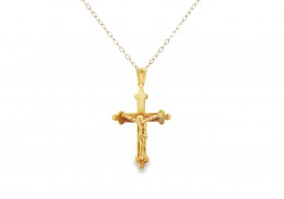 Pre-owned 9ct Gold Crucifix & Chain Pre-owned 9ct Gold Crucifix & Chain