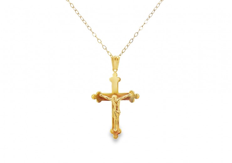 Pre-owned 9ct Gold Crucifix & Chain