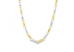 Pre-owned 9ct Yellow & White Gold Necklace Pre-owned 9ct Yellow & White Gold Necklace