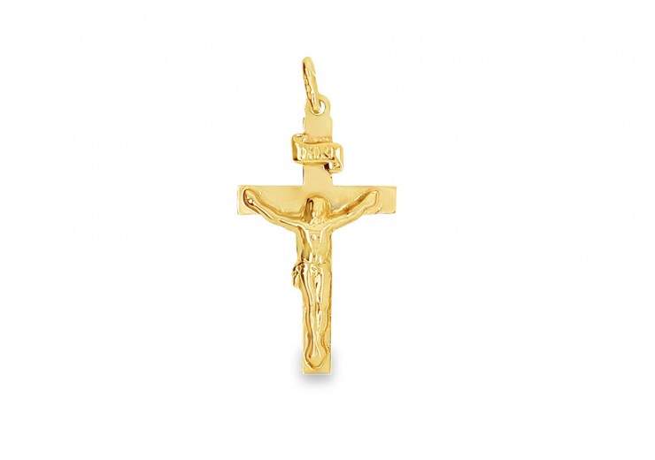 Pre-owned 9ct Yellow Gold Crucifix