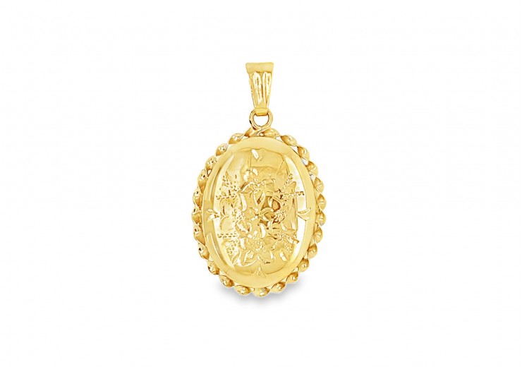 Pre-owned 9ct Yellow Gold Patterned Locket