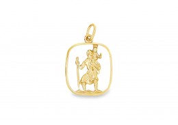 Pre-owned 9ct Yellow Gold St Christopher Pendant