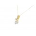 9ct Gold Fancy Lab Diamond Necklace