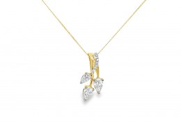 9ct Gold Fancy Lab Diamond Necklace