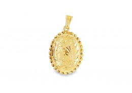 Pre-owned Vintage 9ct Gold Patterned Locket