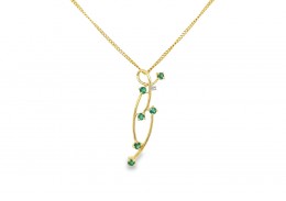 Pre-owned 9ct Gold Emerald Necklace