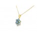 Pre-owned 9ct Gold Blue Topaz Necklace