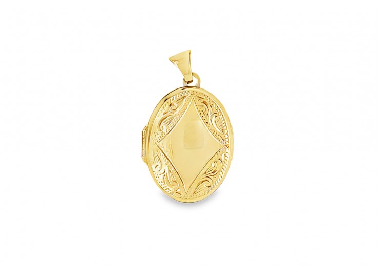 Pre-owned 9ct Gold Patterned Locket