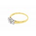 18ct Yellow Gold Diamond Trilogy Ring