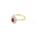 18ct Gold Ruby & Diamond Ring