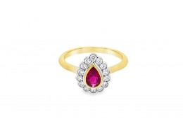 18ct Gold Ruby & Diamond Ring 18ct Gold Ruby & Diamond Ring