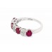 18ct White Gold Ruby & Diamond Eternity Ring