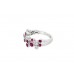 18ct White Gold Ruby & Diamond Ring