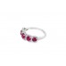 18ct White Gold Ruby & Diamond Ring
