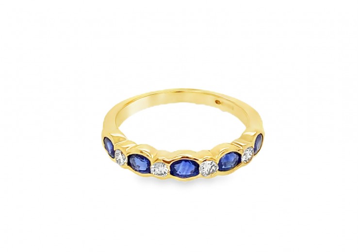 18ct Gold Sapphire & Diamond Eternity