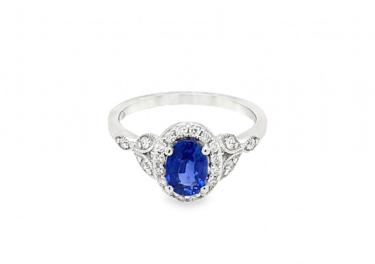 Platinum Sapphire & Diamond Ring Platinum Sapphire & Diamond Ring