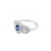18ct White Gold Sapphire & Diamond Ring