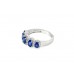 18ct White Gold Sapphire & Diamond Ring