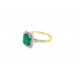 18ct Gold Emerald & Diamond Ring