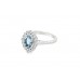 18ct White Gold Aquamarine & Diamond Ring