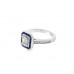 Platinum Sapphire & Diamond Ring