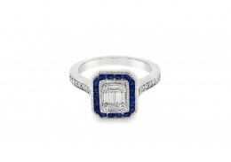 Platinum Sapphire & Diamond Ring Platinum Sapphire & Diamond Ring
