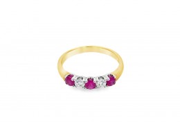 9ct Gold Ruby & Diamond Eternity Ring 9ct Gold Ruby & Diamond Eternity Ring