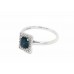 9ct White Gold Sapphire & Diamond Cluster Ring