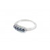 9ct White Gold Sapphire & Diamond Ring