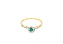 9ct Gold Emerald & Diamond Eternity Ring 9ct Gold Emerald & Diamond Eternity Ring