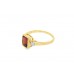 9ct Gold Garnet & Diamond Ring