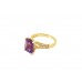 9ct Gold Amethyst & Diamond Ring