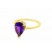 9ct Yellow Gold Amethyst Ring