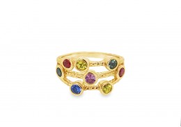 9ct Gold Multi-Sapphire Ring