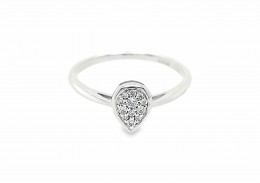 9ct White Gold Diamond Ring