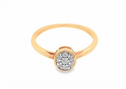 9ct Rose Gold Diamond Ring