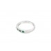 18ct White Gold Emerald & Diamond Eternity Ring