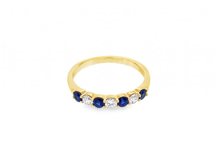 9ct Gold Sapphire & Diamond Eternity Ring